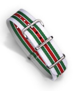 Alitalia Italian Racing Lancia Stratos Rally Inspired Nylon Watch Strap for Vintage and Modern Wristwatch Chronograph automatic