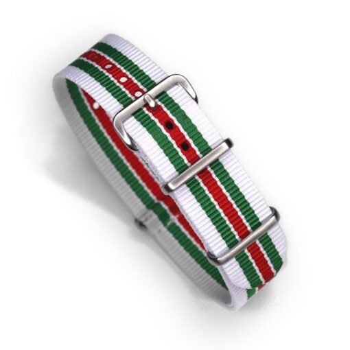 Alitalia Italian Racing Lancia Stratos Rally Inspired Nylon Watch Strap for Vintage and Modern Wristwatch Chronograph automatic