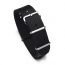 Durable one piece nylon Black watch strap band with stainless steel brushed hardware in 22mm 20mm