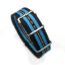 Durable one piece nylon Light Blue with Orange Stripe watch strap band McLaren F1 Inspired Gulf Racing with stainless steel brushed hardware